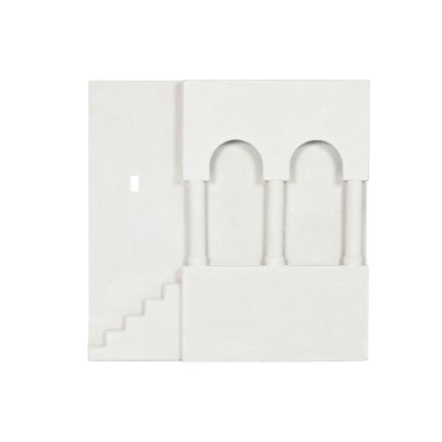 Décoration murale Home ESPRIT Blanc Scandi 80 x 6,5 x 80 cm