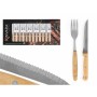 Couverts Kinvara Marron Argenté Bois Métal 16 Pièces (6 Unités)