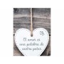 Décoration Suspendue Magnet & Steel El amor es una palabra de cuatro patas Coeur 13 x 13 x 0,8 cm