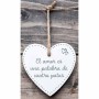 Décoration Suspendue Magnet & Steel El amor es una palabra de cuatro patas Coeur 13 x 13 x 0,8 cm