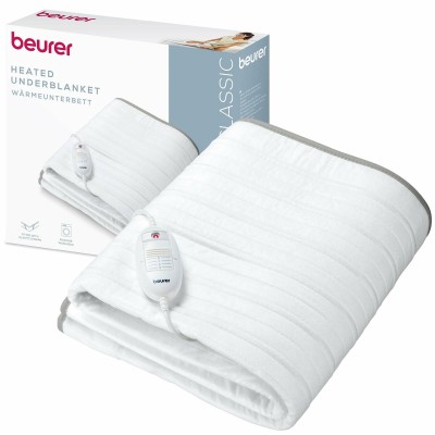 Couverture Chauffante Beurer TS17 150 x 80 cm Blanc Gris 100 % polyester 65 W