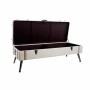 Banquette DKD Home Decor   Beige Lin Bois MDF (122 x 47 x 43 cm)
