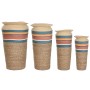 Cache-pot Home ESPRIT Multicouleur Fibre Arabe (4 Unités)