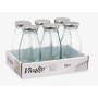 Bouteille en Verre Vivalto Transparent Argenté PVC Métal verre 250 ml (6 Unités)