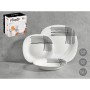 Assiettes Vivalto Blanc Noir Verre opalin Rayures 18 Pièces (2 Unités)