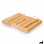 Range-couverts Kinvara Naturel Bambou 47,5 x 5 x 36 cm Pliable (6 Unités)