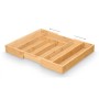 Range-couverts Kinvara Naturel Bambou 47,5 x 5 x 36 cm Pliable (6 Unités)