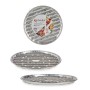Pizza Mould Kinvara Silver Aluminium 32,5 x 32,5 x 1,7 cm Pizza 4 Pieces (12 Units)