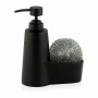 2-in-1 Soap Dispenser for the Kitchen Sink Andrea House CC70059 Plastic Polyresin 14,5 x 7 x 18,5 cm Scourer Matte back