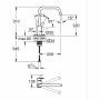 Mitigeur Grohe GROHE Start Noir Noir mat Laiton Forme en C