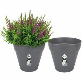 Set of pots Elho Grey Plastic Circular 2 Pieces Set of pots Elho Grey Plastic Circular 2 Pieces