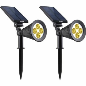 Lamp Lumi Garden Black 5 V 250 Lm (2 Units) Lamp Lumi Garden Black 5 V 250 Lm (2 Units)