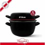 Casserole with Lid Menastyl Black Glazed enamelled steel 2 Pieces