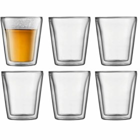Set of glasses Bodum 200 ml Transparent Borosilicate Glass Smooth 6 Pieces (6 Units) Set of glasses Bodum 200 ml Transparent Borosilicate Glass Smooth 6 Pieces (6 Units)