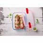 Ensemble de contenants de cuisine hermétiques empilables Pyrex Cook & Heat Rouge Rectangulaire 5 Pièces