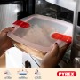 Ensemble de contenants de cuisine hermétiques empilables Pyrex Cook & Heat Rouge Rectangulaire 5 Pièces