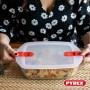 Ensemble de contenants de cuisine hermétiques empilables Pyrex Cook & Heat Rouge Rectangulaire 5 Pièces