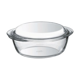 Casserole with lid Pyrex 1,4 L 18 x 9 x 21 cm White Transparent Glass Casserole with lid Pyrex 1,4 L 18 x 9 x 21 cm White Transparent Glass
