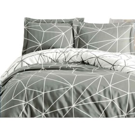 Duvet cover set Grey Super king 3 Pieces Duvet cover set Grey Super king 3 Pieces
