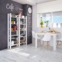 Dining Table LILIAN White Brown Wood 109 x 67 x 78 cm