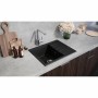 Sink with One Basin and Drainer Stradour 1C XS Black