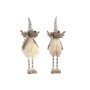 Christmas bauble Home ESPRIT White Reindeer 14 X 13 X 60 CM (2 Units)