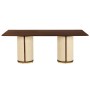 Dining Table Home ESPRIT Fibre Mango wood 200 x 100 x 76 cm