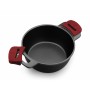 Casserole with glass lid BRA A410320 Ø 20 cm 3 L 1,6 L