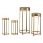 Set of 2 tables Gift Decor Black Golden Metal Crystal 42,5 x 105 x 42,5 cm