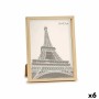 Photo frame Gift Decor Brown Natural Plastic (6 Units)
