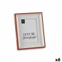 Photo frame Gift Decor White Red Crystal Plastic (6 Units)