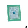 Photo frame Gift Decor Green Crystal Plastic (6 Units)