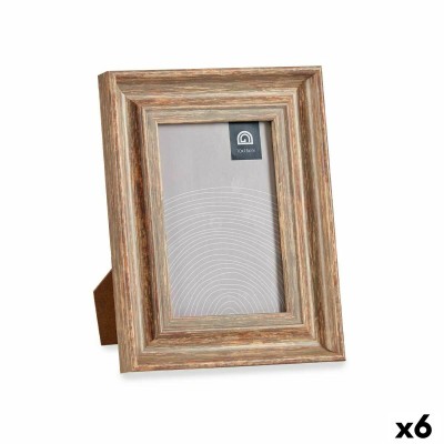 Photo frame Gift Decor Brown Bronze Wood Glass Crystal polystyrene Plastic (6 Units)