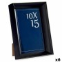 Photo frame Gift Decor Black Glass Plastic (6 Units)