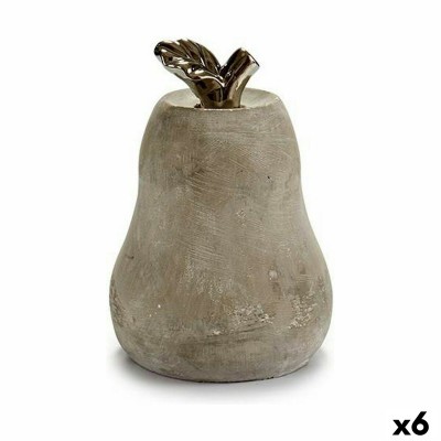 Decorative Figure Gift Decor Grey Pear 15 x 20,5 x 15 cm Cement (6 Units)
