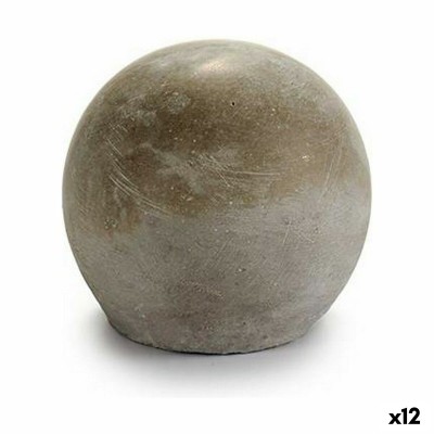 Decorative Figure Gift Decor Grey Ball 10 x 10 x 10 cm Cement (12 Units)