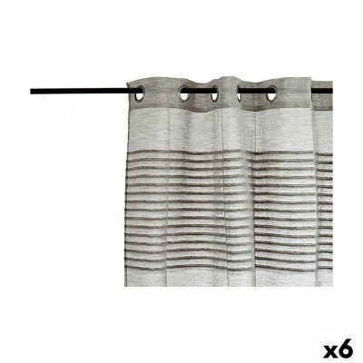 Curtain Gift Decor Dark grey 140 x 0,1 x 260 cm 26 x 42 x 5 cm Stripes (6 Units)