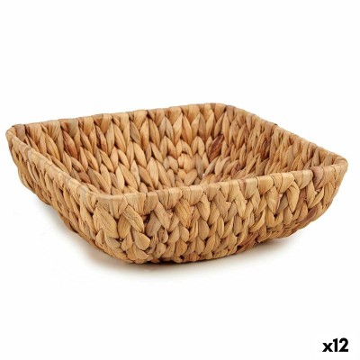 Centerpiece Gift Decor Brown Metal Water hyacinth 26 x 8 x 26 cm 25,8 x 8 x 25,8 cm (12 Units)