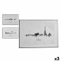 Painting Gift Decor White Black Particleboard City 81,5 x 3 x 121 cm (3 Units)