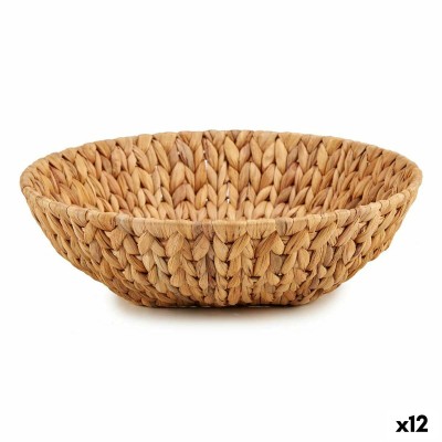 Centerpiece Gift Decor Brown Metal Water hyacinth 34 x 9 x 34 cm (12 Units)