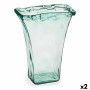 Vase Gift Decor Transparent Verre Cristal recyclé 27 x 34,5 x 14 cm (2 Unités)