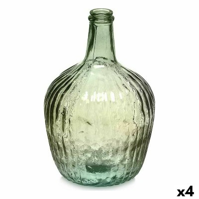 Bouteille décorative Gift Decor Vert Rayures 4 L 17 x 29 x 17 cm Décoration (4 Unités)
