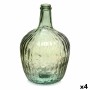 Decorative bottle Gift Decor Green Stripes 4 L 17 x 29 x 17 cm Decoration (4 Units)