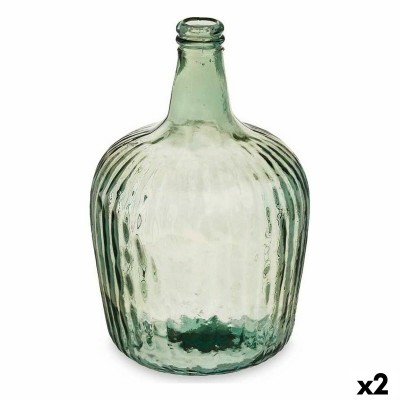 Decorative bottle Gift Decor Champagne Stripes 8 L 22 x 37,5 x 22 cm Decoration (2 Units)