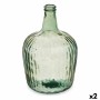 Decorative bottle Gift Decor Champagne Stripes 8 L 22 x 37,5 x 22 cm Decoration (2 Units)