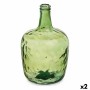 Decorative bottle Gift Decor Green Smooth 8 L 22 x 37,5 x 22 cm Decoration (2 Units)