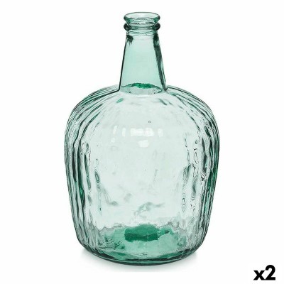 Bouteille décorative Gift Decor Transparent Rayures 8 L 14 x 44 x 13 cm 20 x 37,5 x 20 cm Décoration (2 Unités)