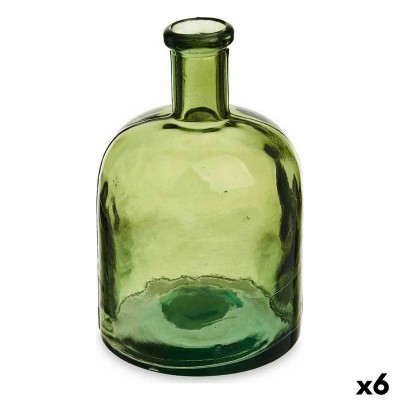 Decorative bottle Gift Decor Green Width 2,25 L 15 x 23,5 x 15 cm Decoration (6 Units)