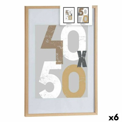 Photo frame Gift Decor Natural polystyrene Plastic MDF Wood (6 Units)