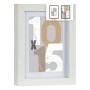 Cadre photo Gift Decor Blanc verre Bois MDF (6 Unités)